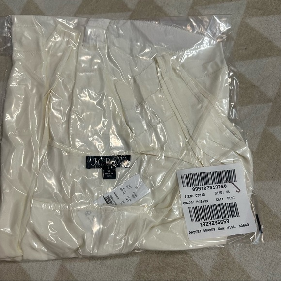 J crew ivory Drapey tiered top in crepe de chine - Picture 5 of 5